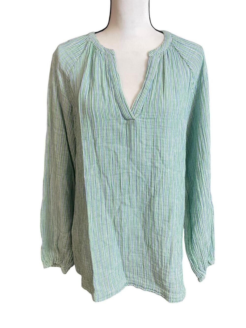 Old Navy micro striped peasant style top large tall